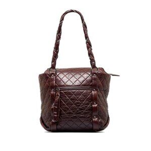 Chanel Lady Braid Shopping Tote - Brown - Aged Lambskin Tote - Brown